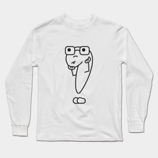 Big question line art Long Sleeve T-Shirt